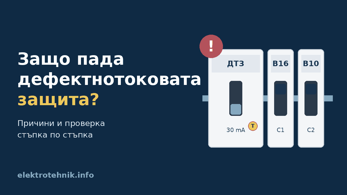 Дефектнотокова защита ДТЗ 30 mA в електрическо табло – защо пада
